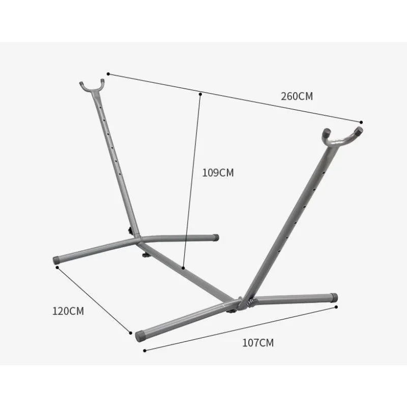 Camping Single  with Stand Outdoor Furniture Swing  HammockPortable Canvas Outdoor Swing Hammock Steel Frame Anti-rollover