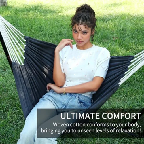 2 in 1 Hammock with Stand - Portable Hammock and Swing Chair, No Tools Assembly, with Carry Bag, Indoor Outdoor for Patio, Gard