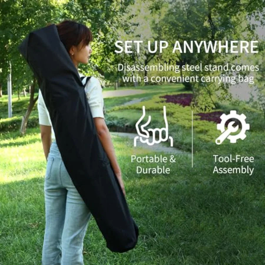 2 in 1 Hammock with Stand - Portable Hammock and Swing Chair, No Tools Assembly, with Carry Bag, Indoor Outdoor for Patio, Gard